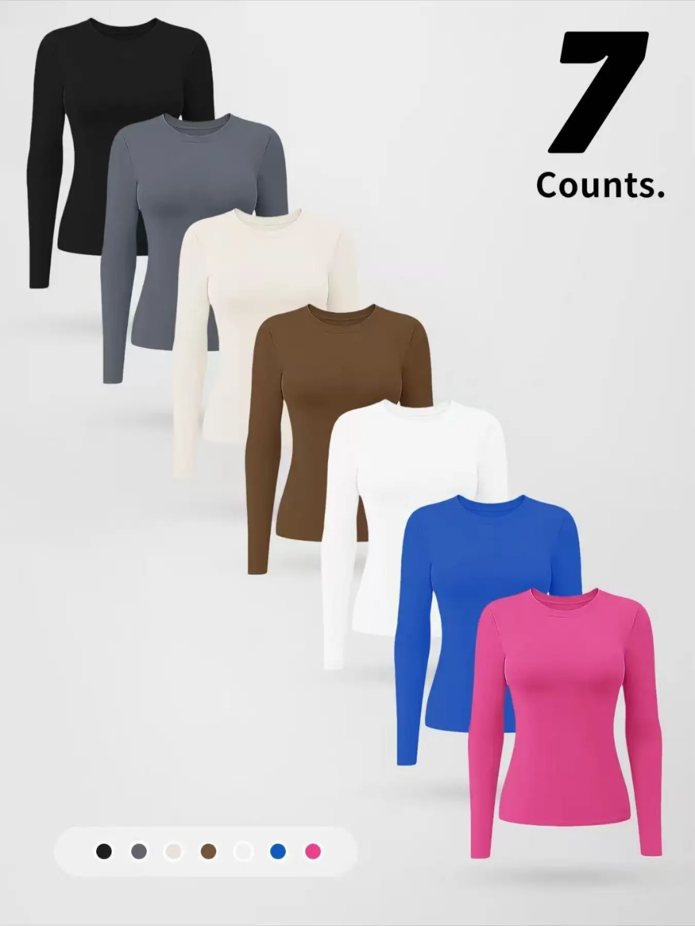 Women's Seamless Plain Pattern Quick-Dry Knit Long Sleeve Top, Ideal Yoga Wear for Autumn Winter, Casual Tight-Fitting Plain Tee for Women, Quick Drying Top, Seamless Activewear, Fitness Clothes Tops, Fitness Apparel, Workout Top