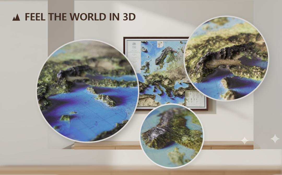 Europe 3D Relief Map