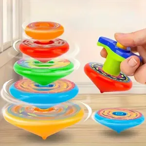 Stacked music gyro toy (1 set), colorful multi-layer spinning music, fun launcher spinning toy, parent-child interactive tabletop game gyro battle toy