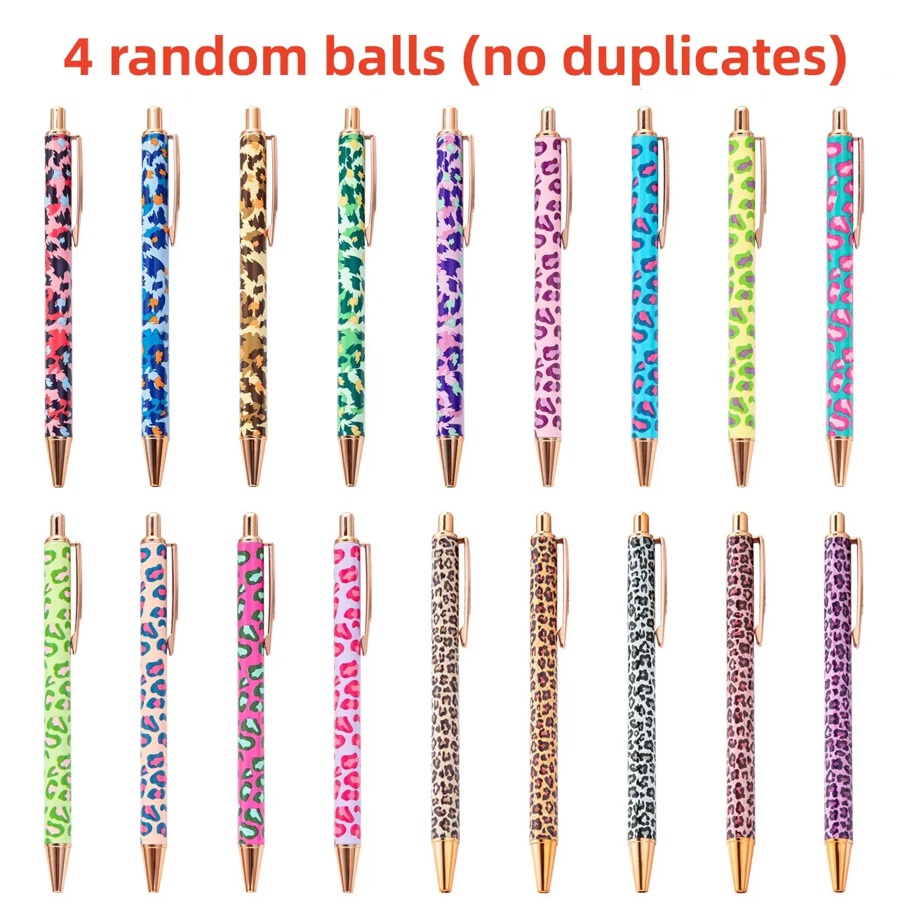 4 Color Options Leopard Print Gel Pens, Cute Girl Leopard Pattern ...