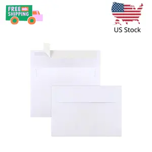 50 Packs 5x7 Envelopes, White A7 5x7 Envelopes for Invitations