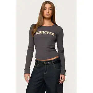Edikted Women's Essential Edikted Ribbed T-Shirt