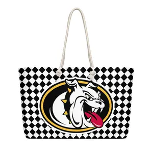 Bulldogs Checkered 2 sided Oversized weekender bag