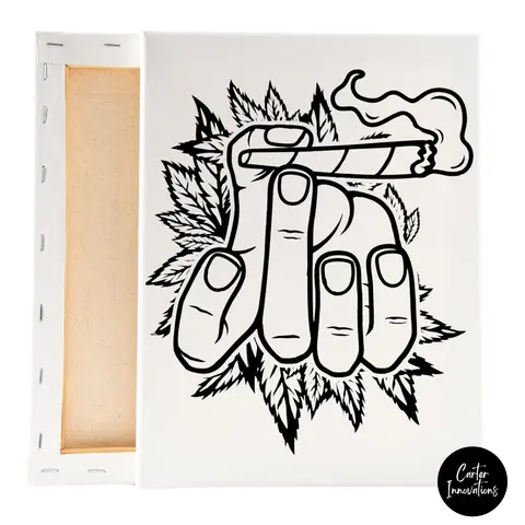 Puff Pass- Fourtwenty Puff and Paint Sketched Canvas