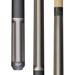McDermott Cues Rage Billiards Cue Stick - Matte Silver Bolt, Wrapless Design, 13mm Leather Tip