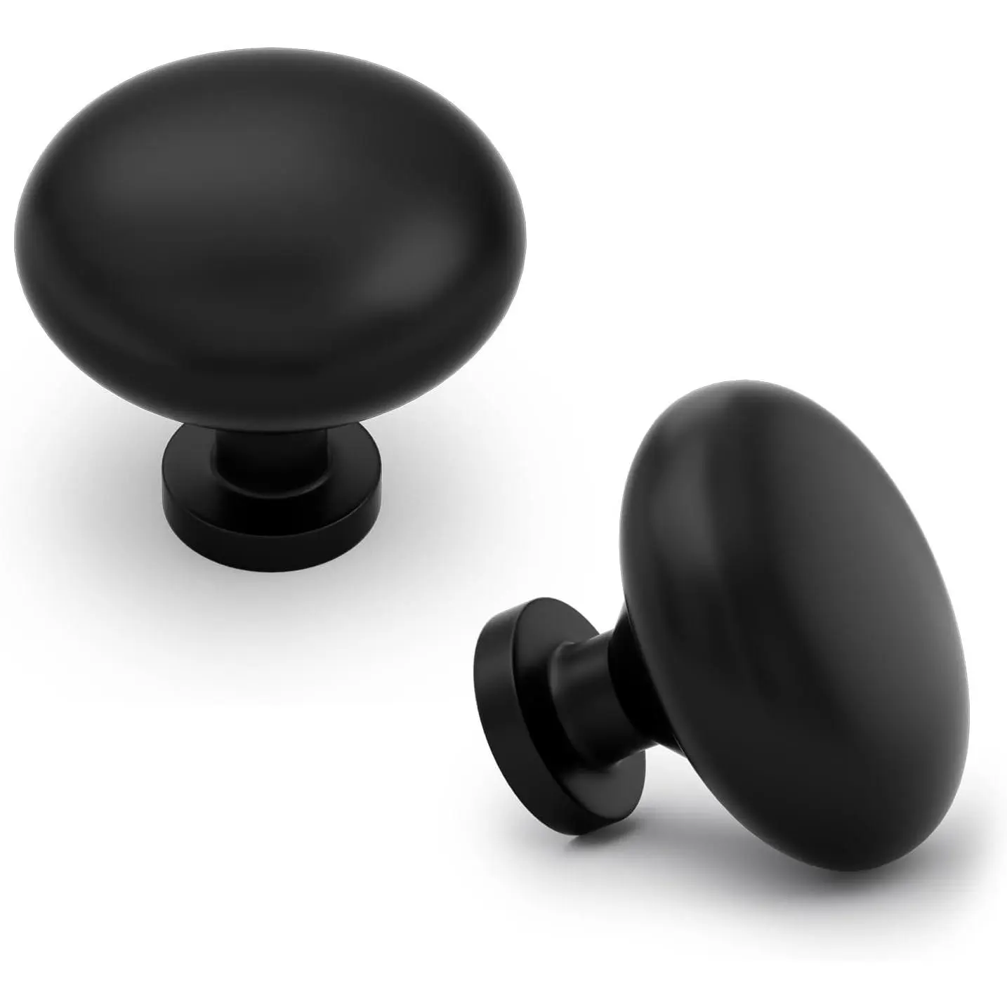 10Pack Black Cabinet Knobs Dresser Drawer Knob for Kitchen Cabinets Hardware, Single Hole