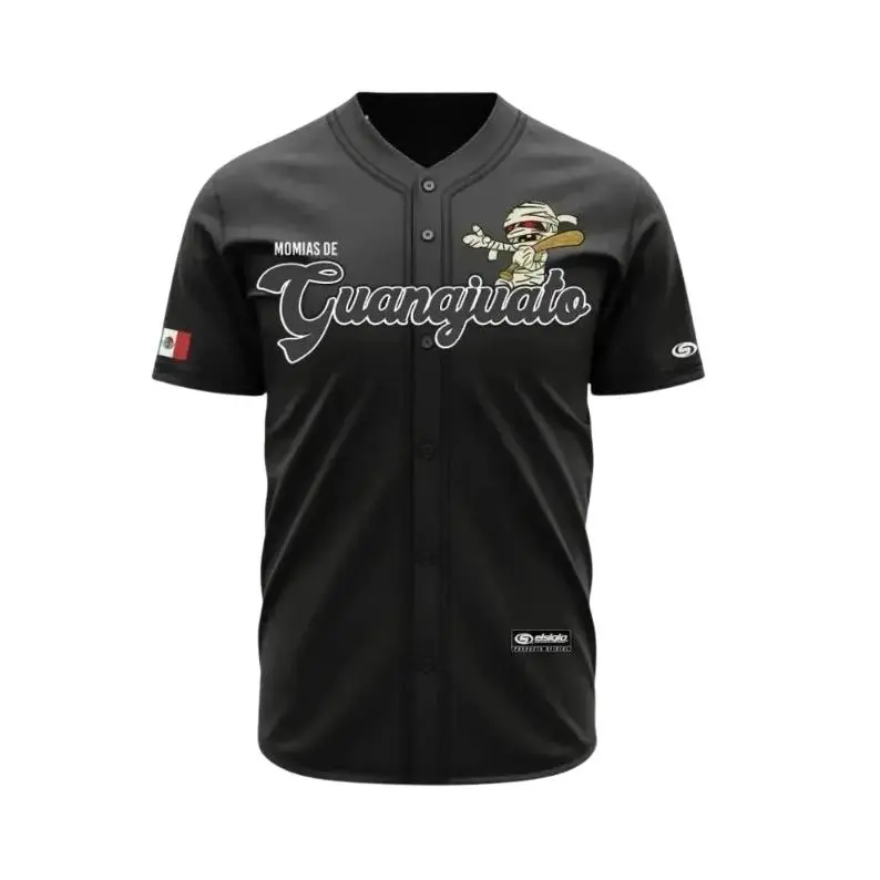 MOMIAS DE GUANAJUATO Baseball Jersey, MOMIAS DE GUANAJUATO Jersey, Mexico Jersey for Men Women, Mexico Baseball Shirt, Hiphop Jersey, All-Over Print Baseball Jersey
