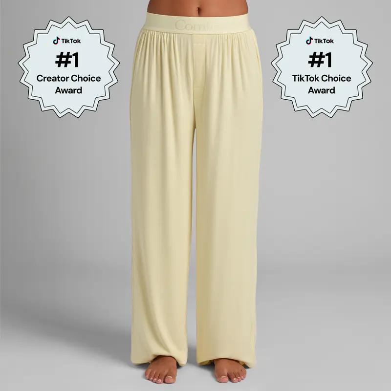 Comfrt | Slinky Rib Lounge Pant | Soft Drapey Viscose Women's Ribbed Lounge Pant