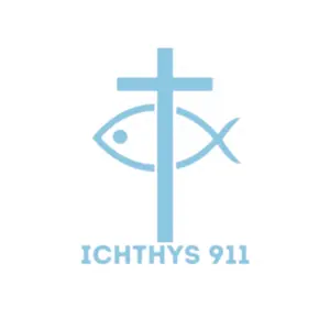 Faith-Inspired Kiss-Cut Stickers - ICHTHYS 911 Design for Personalization