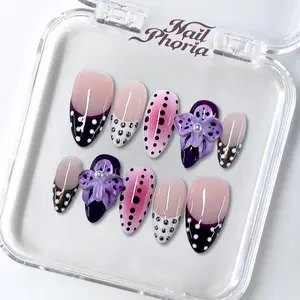 NailPhoria POLKA POISON - Handmade Press-On Nails | Reusable, Salon-Quality, Long-Lasting, Glossy Design NailPhoria POLKA POISON - Handmade Press-On Nails | Reusable, Salon-Quality, Long-Lasting, Glossy Design