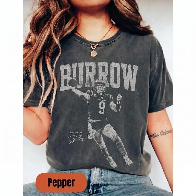 Comfort Colors Burrow T-Shirt, Vintage Joe B 90s Styles Bootleg T-Shirt, Unisex Gifts For Football Fan
