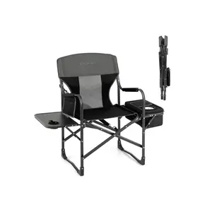 fathersdaygift  Folding Camping Directors Chair with Cooler Bag and Side Table