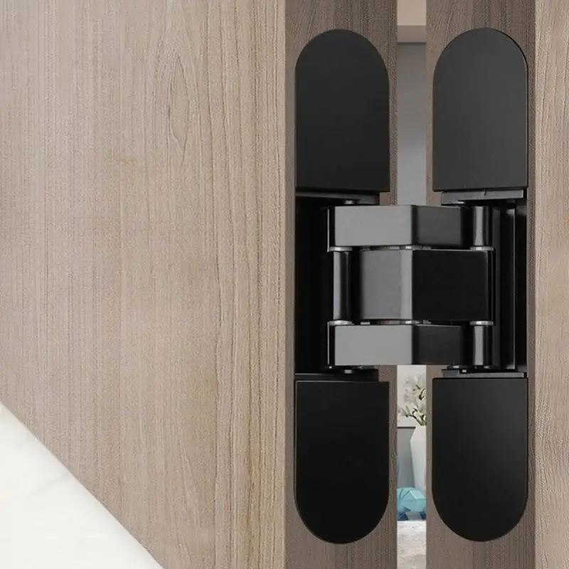 Zinc Alloy 3-Dimensional Adjustable Concealed Silent Hinges for Furniture Doors, Folding Doors