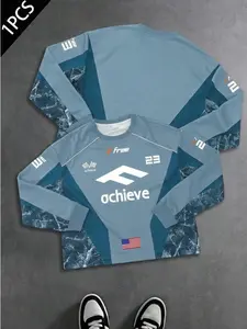 Men's Autumn Winter Comfortable Versatile Stylish Branch Ball Jersey, Trendy Sports Wear, Casual Fashion for Men