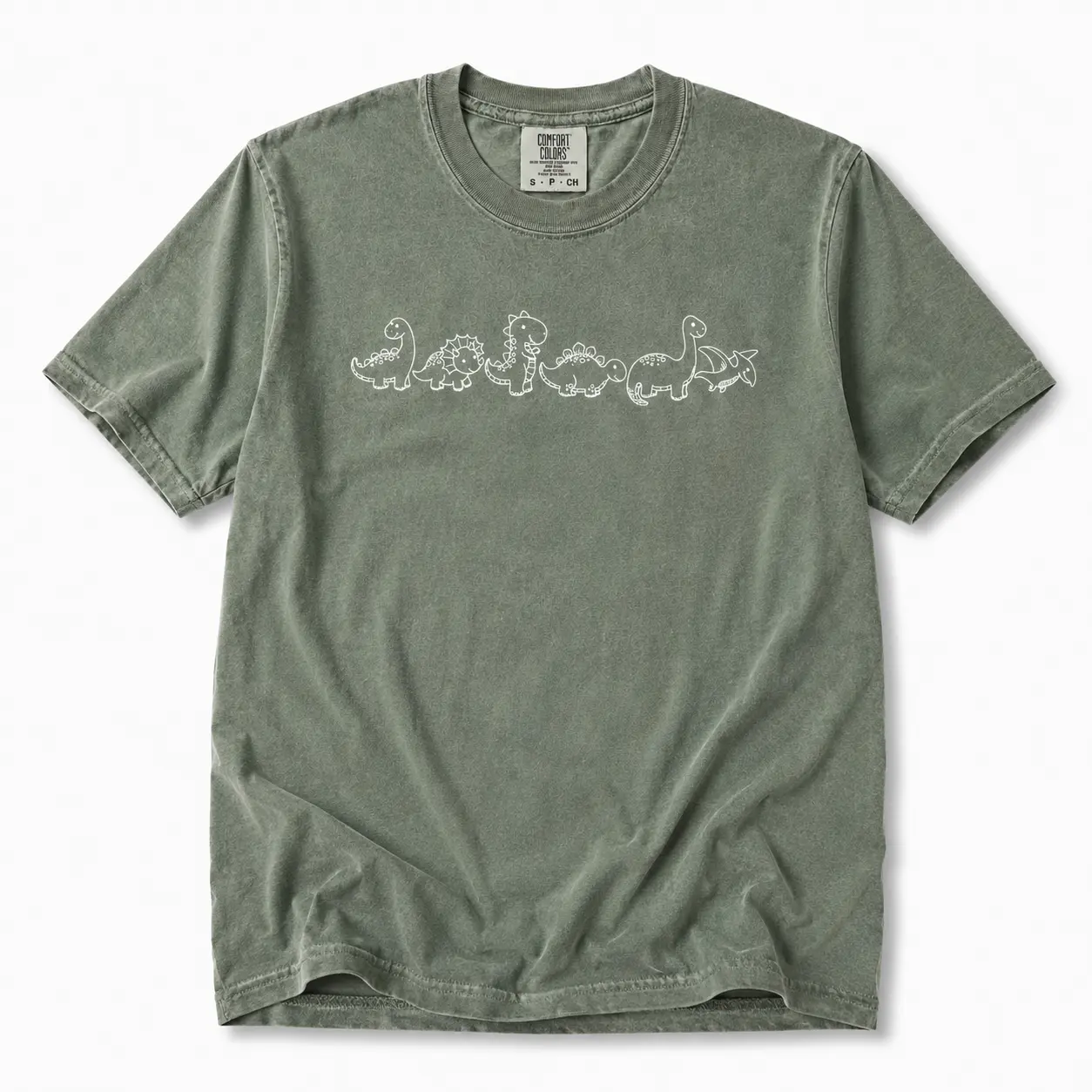 Comfort Colors Dinosaur Shirt, Cute Dino Graphic Tee, Funny Prehistoric Animal T-Shirt, Gift for Dino Lovers - Printfamily