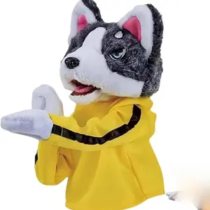 Kung Fu Husky, Punching Puppet, Dog Hand Puppet - Boxing Puppets, Kung Fu Animal Toy Husky Gloves with Sounds and Boxing Action, Boxing Puppet for Kids & Gifts.
