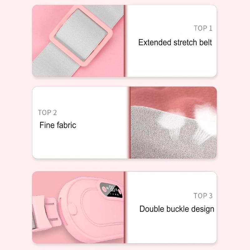Portable Heating Pad, Heating Pads Automatic Shut Off Belly Wrap Adjustable Belt Pad Comfort Pink