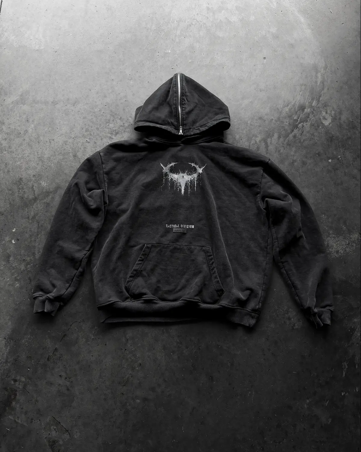 OUTLAW HOODIE - MENSWEAR ATHLETIC VINTAGE OVERSIZED STREETWEAR BAGGEY HOODIE COTTON SWEATSHIRTS ZIPPER PULLOVER