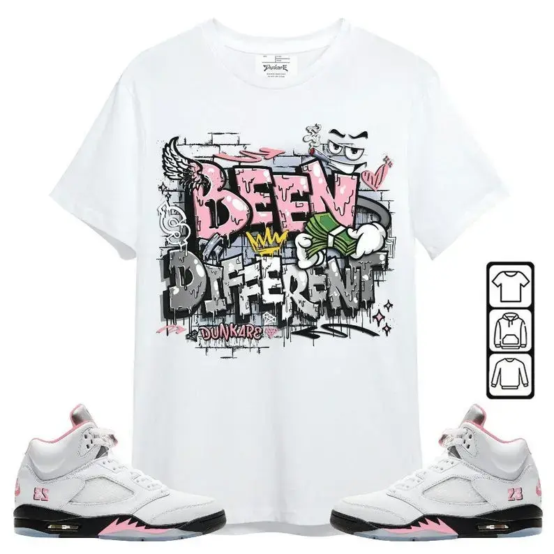 Shirt To Match Retro 35th Anniversary 5s - Been Dif2erent Drip Graffiti AJ5 Soft Pink Tshirt, T-Shirt for Men, Unisex T-Shirt