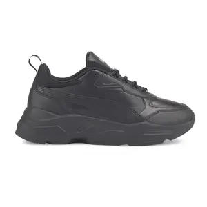 PUMA Womens Cassia Lace Up Sneakers Shoes Casual - Black