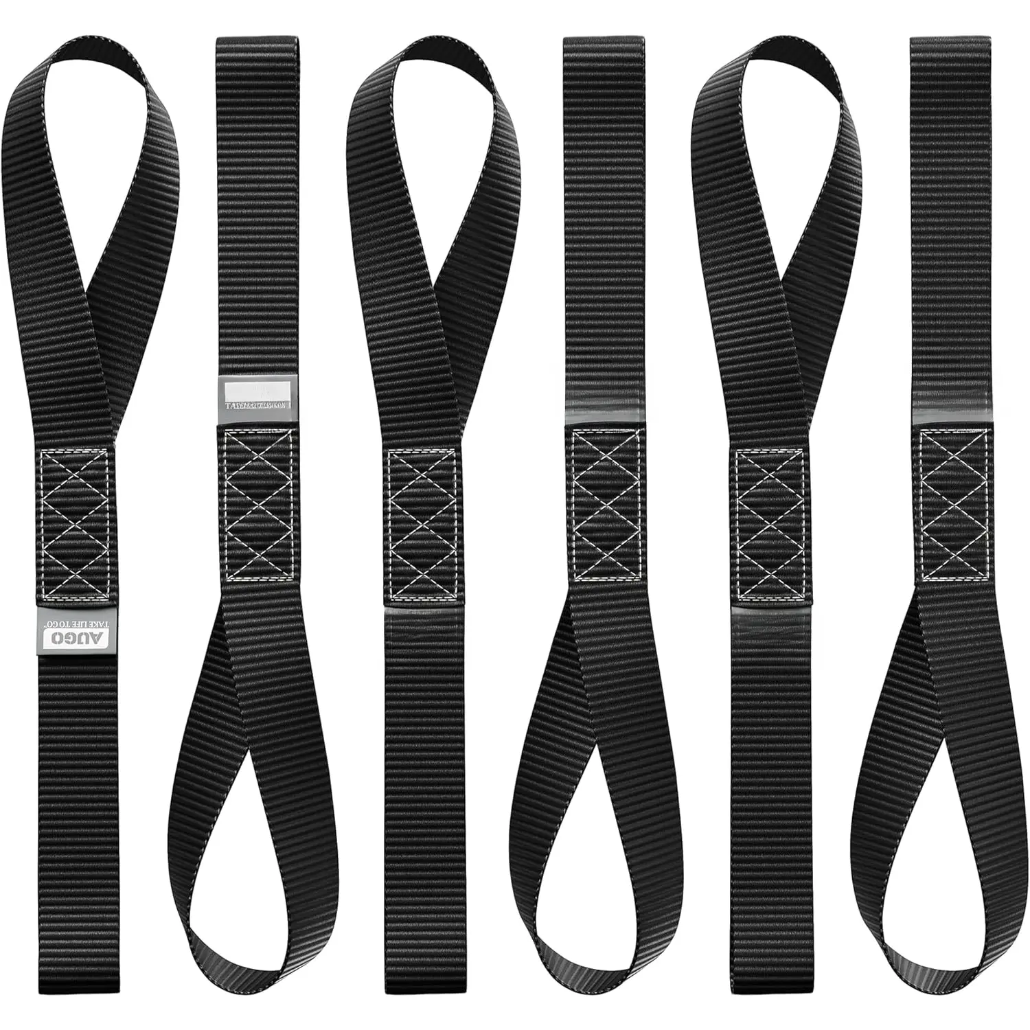 Heavy Duty Soft Loops -Pack of 6-1.5" x 17" Tie Down Anchor Straps for Use w/Ratchet Strap Hooks - 3000Lb Load Capacity & 10,000Lb Break Strength -  for , , Roof Rack, Etc.