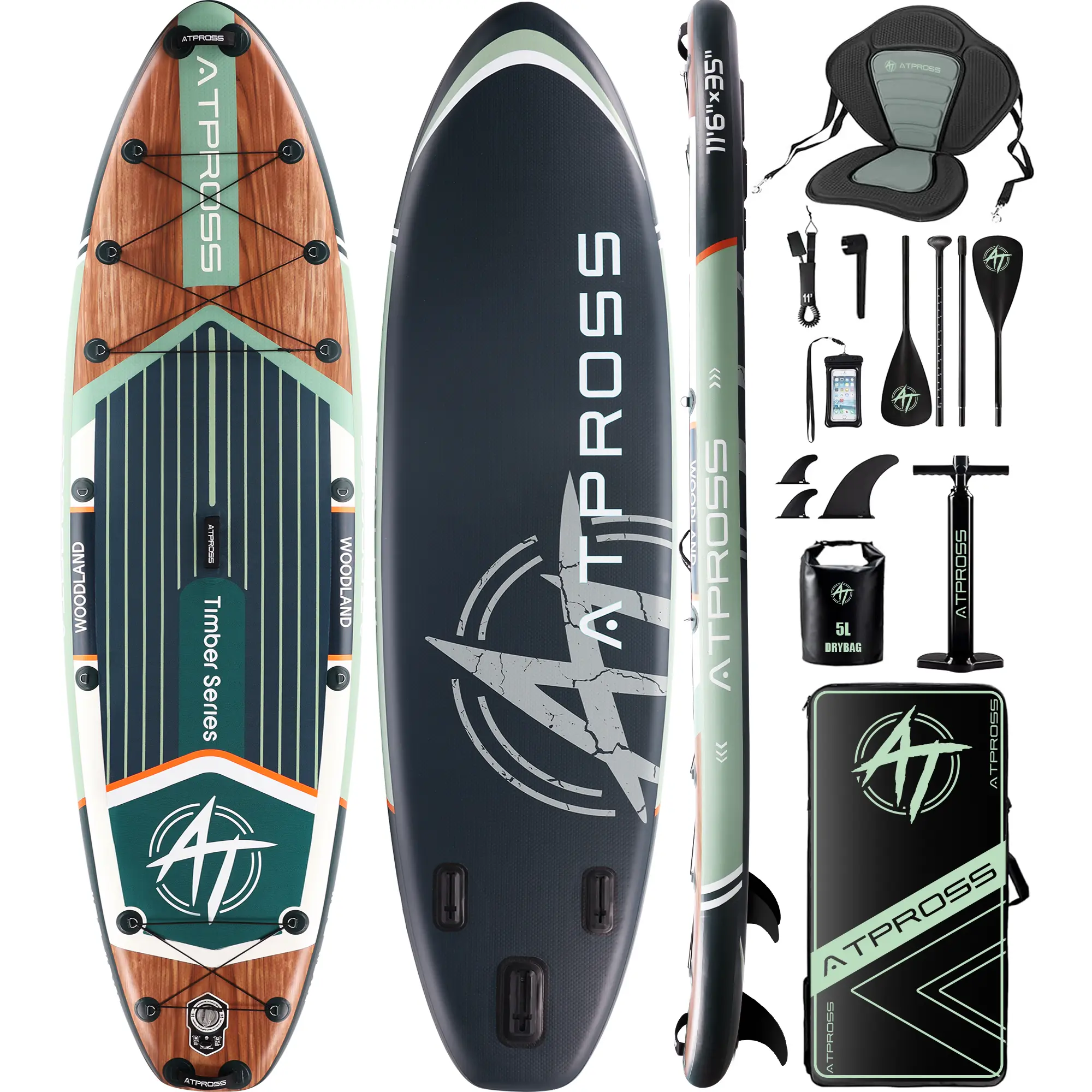 [DealsForYouDays] Inflatable Paddle Board, 450lbs Extra Wide Stand Up Paddleboard | 11'6"x35" SUP with Premium Accessories Kit & Backpack, blow up paddle board for Adults & Youth of All Skill Levels