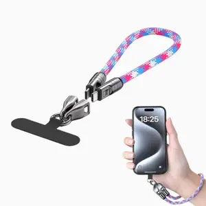 Phone Lanyard, Two-In-One Wrist Strap + Braided Data Cable, Type-C to Type-C, 240w High Power 5a Charging Line, Fast Data Transfer, Phone Strap Holder