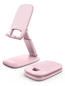 Cell Phone Stand, Desk Accessories - Rose Gold Office Cell Phone Holder, Phone Stand for Desk, Desktop, Office Desk Accessories, Desk Decor for Women, Suitable for iPhone, 4-8'' Phone