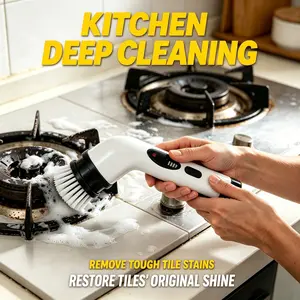 ALL in ONE Multifunctional Strong Spin Strong Power Electric Cleaning Brush,  9 in 1 Power Spin Electirc Cleaning Brush, Electric Spin Scrubber, Cleans floors, bathtubs, windows, cars, kitchens, vanities and sinks! Kit Dual-Speed Cordless