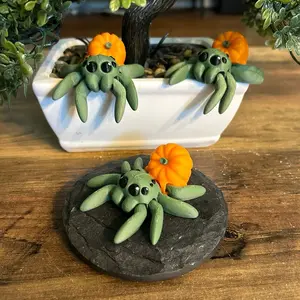 Pumpkin Spider (3D printed, articulating, decoration)