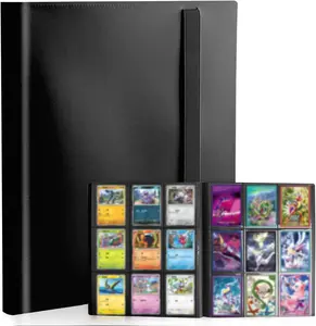 Card Binder 9-Pockets, Trading Card Binder, 20 Pages, 360 Card Capacity Collection Binder, Card Folder for MTG, TCG, Game Cards & Sports Cards（Black）