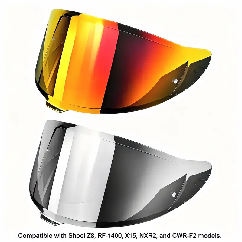 Motorcycle Helmet Replacement Visor - Tinted, Anti-Fog, UV Protection Sun Shield, Sun Protection Polycarbonate Front Shield Helmet Visors for Shoei Z8 Series, RF-1400, X15, NXR2, CWR-F2, Summergarden with Tool-Free Install