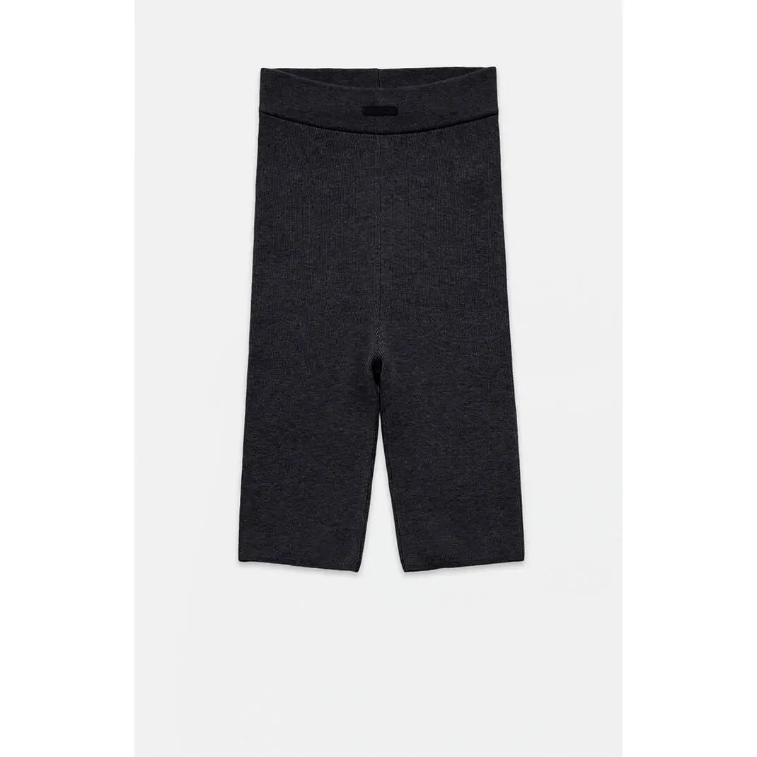 Fear of God ESSENTIALS Men's Women's Vintage Black Ribbed Knit Biker Shorts Fear of God ESSENTIALS Men's Women's Vintage Black Ribbed Knit Biker Shorts