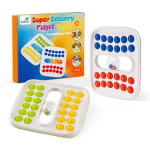 Kiditos Pop Math Game for Kids Ages 4–8, Fidget Math Board Game with Built-in Dice, Addition & Subtraction Learning Toy, Sensory STEM Toy for Classroom, Homeschool & Travel Summervibes
