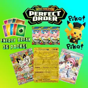 Mega Evolution Perfect Order Booster Packs Energy Break (36 PACKS TOTAL)
