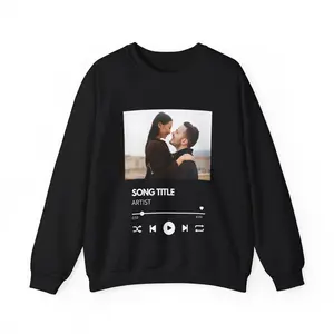 Personalized Favorite Song & Image Sweater – Customizable Gift | Perfect for Couples, Birthdays, Anniversaries