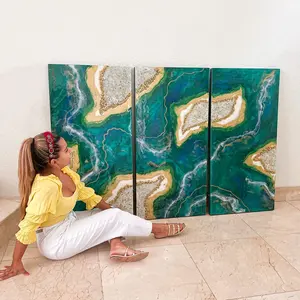 Emerald Green Epoxy Wall Art