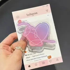 Love Yourself Btan Kindle Phone Grip, Kpop BoyBand Lover Grip, Gifts For Fans sticky phone grip magnetic mount, Compact Holder Stand