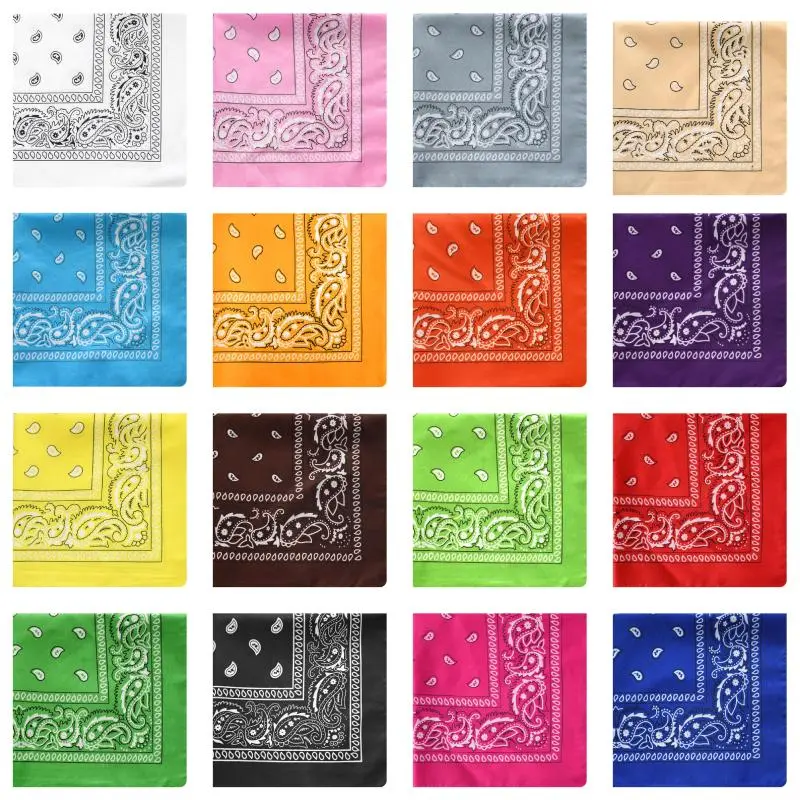 16Pcs Synthetic Multi-Purpose Bandanas - 22x22in Unisex Scarf, Headband, Handkerchief for Home Improvement, Hiking, Party, Casual Everyday Use, Assorted