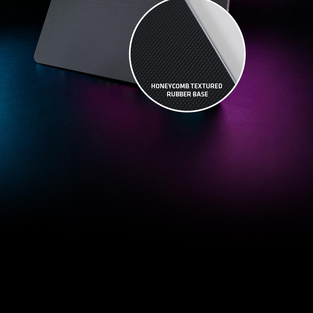 YEAH MAGIC Arcane M1 Micro-Etched Glass Gaming Mouse Pad - Hard Computer Mousepad for PC Gaming Setup, Anti-Slip Base, 12.2×16.14in Bundle with Arm Sleeve, Speed Mouse Skates, Hard Mousepad, Computer Mouse Pad