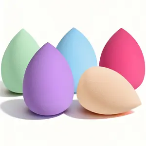 5pcs Non-Absorbent Makeup Tool Set, Soft Mixed Makeup Sponges, Face Sponges for Makeup, Blending Sponge, Beauty Sponges, Dry Wet Use, Perfect Base Makeup, Ideal for Flawless Application