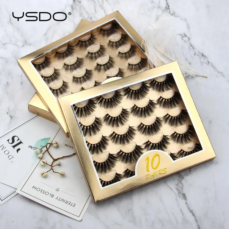 YSDO Natural 3d Mink Lashes 3/5/10 Pairs Soft Dramatic Mink Eyelashes Makeup False Eyelash Extension Faux Cils Wispy Fake Cilios 2026 New