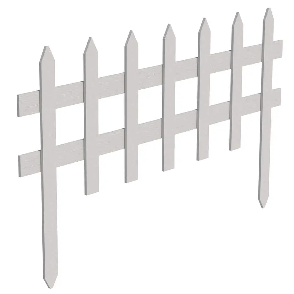 18 in. H 36 in. W White Wood Picket Garden Fence 18 in. H 36 in. W White Wood Picket Garden Fence