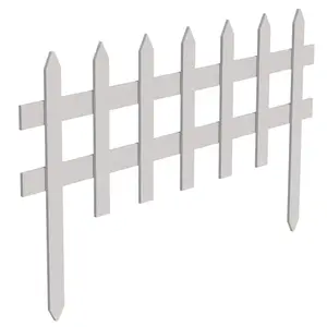 18 in. H 36 in. W White Wood Picket Garden Fence 18 in. H 36 in. W White Wood Picket Garden Fence