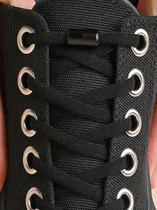 Elastic Laces for Board Shoes and Sports Shoes, No-Remove Design, Classic Fashion, Casual Style, Plain Pattern, All Seasons