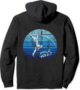 POLE VAULT - Retro Look - Fun Pole Vaulting - DESIGN ON BACK Pullover Hoodie - Laronstu Shop 73B0BFYQMF2X