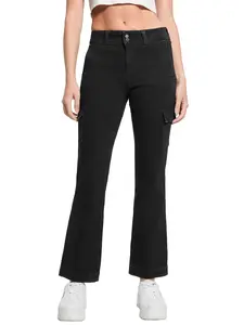 GUESS Female Cargo Mini Bootcut Jeans