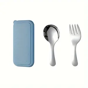 3pcs with storage box - portable fork and spoon combination.