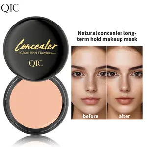 High Coverage Concealer Balm, Lightweight Matte Finish Cream for Face & Eyes, Covers Acne Marks, Scars & Dark Spots, Waterproof Moisturizing Makeup for Light & Natural Skin Tones. Ideal Halloween & Christmas gifts.