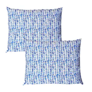 Blue Rain Outdoor Pillow Covers – 2 Pack – Compatible with IKEA Duvholmen & Kuddarna
